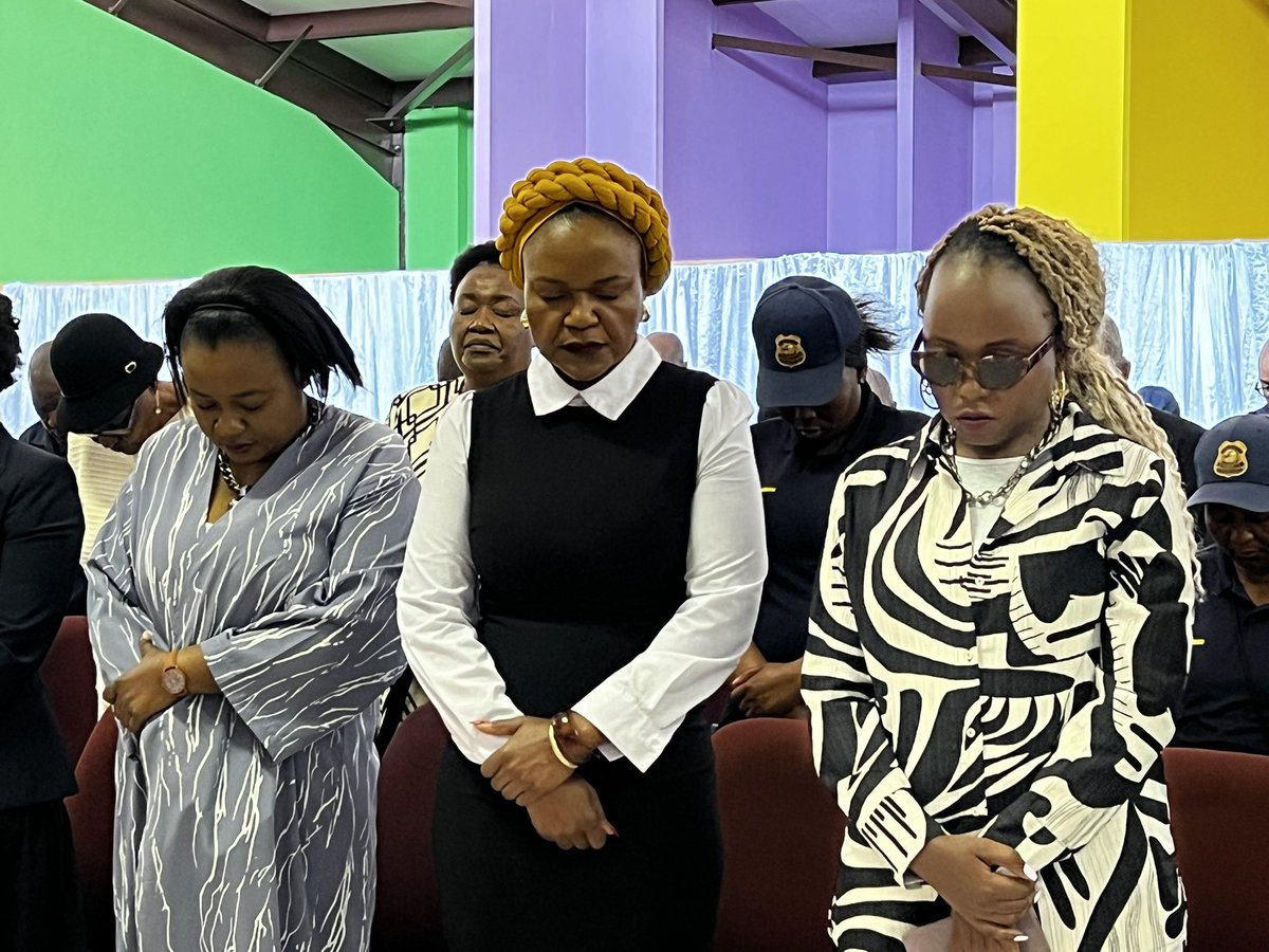 PublicSafetyMMC's tweet photo. ♦️ HAPPENING NOW ♦️

The memorial service for Chief David Tembe is underway. He was the visionary force behind #BuyaMthetho, an initiative that reshaped law enforcement in the City. Through his leadership, compliance strengthened, streets became safer, community trust deepened, and accountability was elevated to a non-negotiable standard. He ensured that the law stood firm and that officers stood firmly with it.

#NomakanjaniManjeNamhlanje
#BuyaMthetho
#RestInPeaceDavidTembe