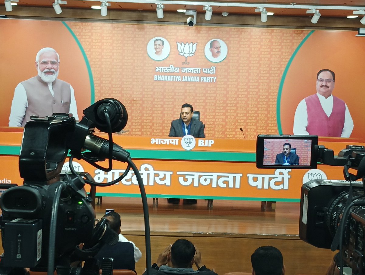 NikhilkRastogi's tweet image. BJP #MP &amp;amp; National #Spokesperson #Dr @sambitswaraj addressing a press conference at BJP HQ, New Delhi.
#BJP #PressConference #Delhi
@BJP4India