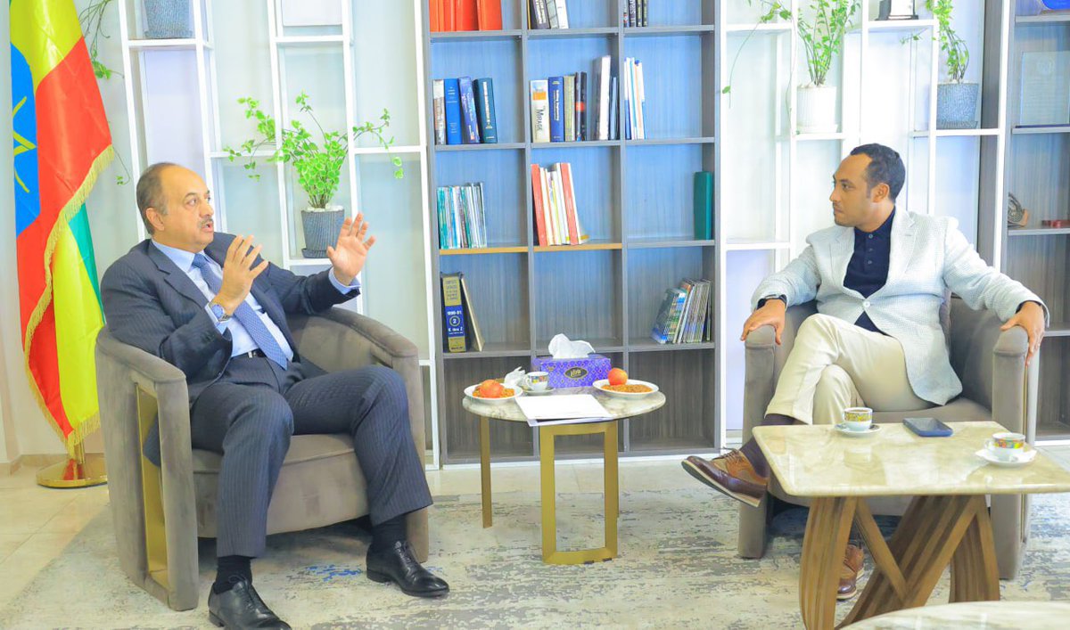 MinistryofMine_'s tweet photo. Qatar’s Thirty Five Investment Holding is exploring major investment in Ethiopia’s mining sector following high-level talks between H.E. Habtamu Tegegne &amp;  Dr. Khalid bin Mohammed, CEO of the company &amp; former Deputy Prime Minister @ Minister of Defense
Ethiopia #Qatar #Mining https://t.co/eSQXDbzOa1
