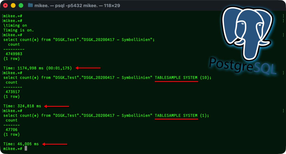 geoObserver_'s tweet image. PostgreSQL-Tipp: „TABLESAMPLE“ Modus geoobserver.de/2025/12/02/pos… via @pwramsey #PostgreSQL #gistribe #gischat #fossgis #foss4g #OSGeo #spatial #geospatial #opensource #PostGIS #gis #geo #geoObserver pls RT