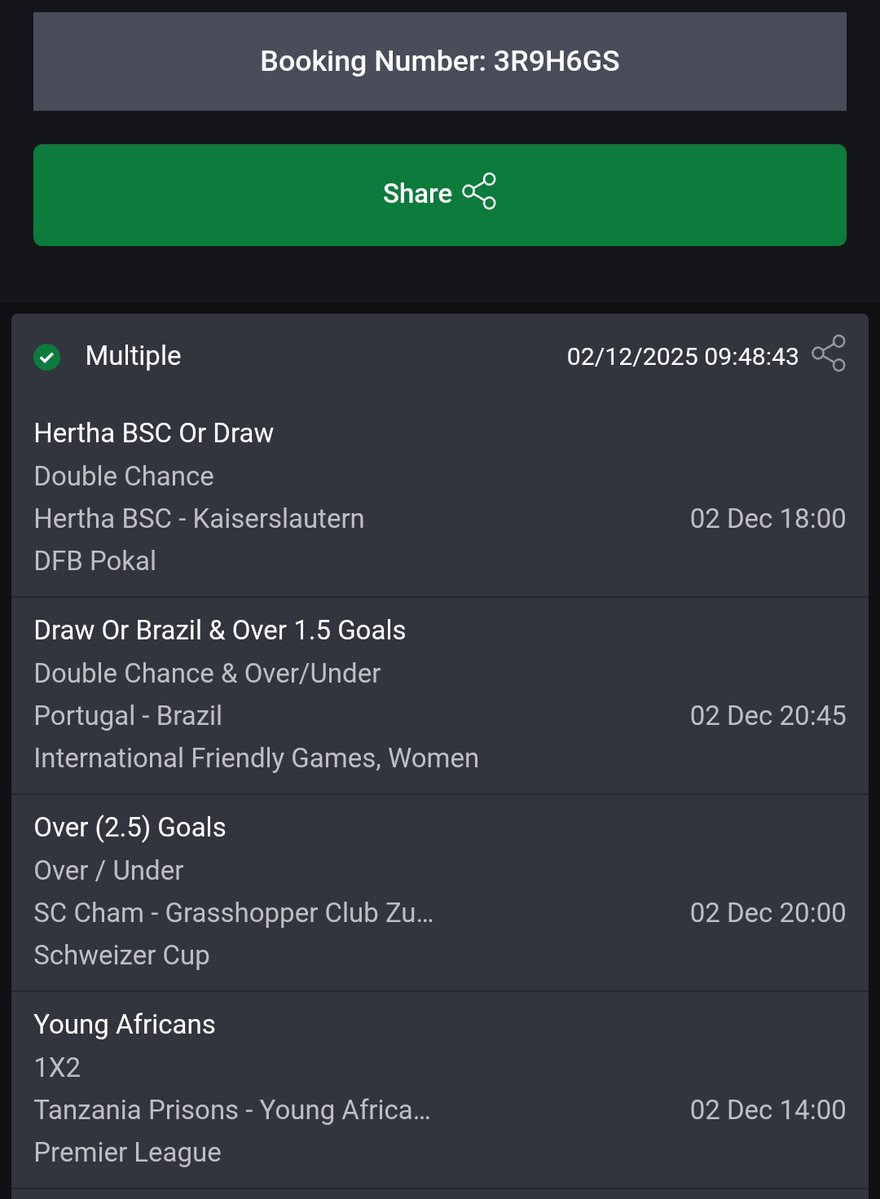 CZAtips's tweet image. 2, 2 &amp;amp; 3 Odds on @Bet9jaOfficial

Codes ⏩ 3R9FNYY
              ⏩ 3R9GG5G
              ⏩ 3R9H6GS

@Ada_Daddyya @ADT_Freetips @Promisepunta @Kpstandfit @Mrbankstips @notoriouztips @vita_tips @Supa_tips @bettinghubgames  @Smart6ix9 @MULABETTING @BetLane_001

#Bet9jaCode