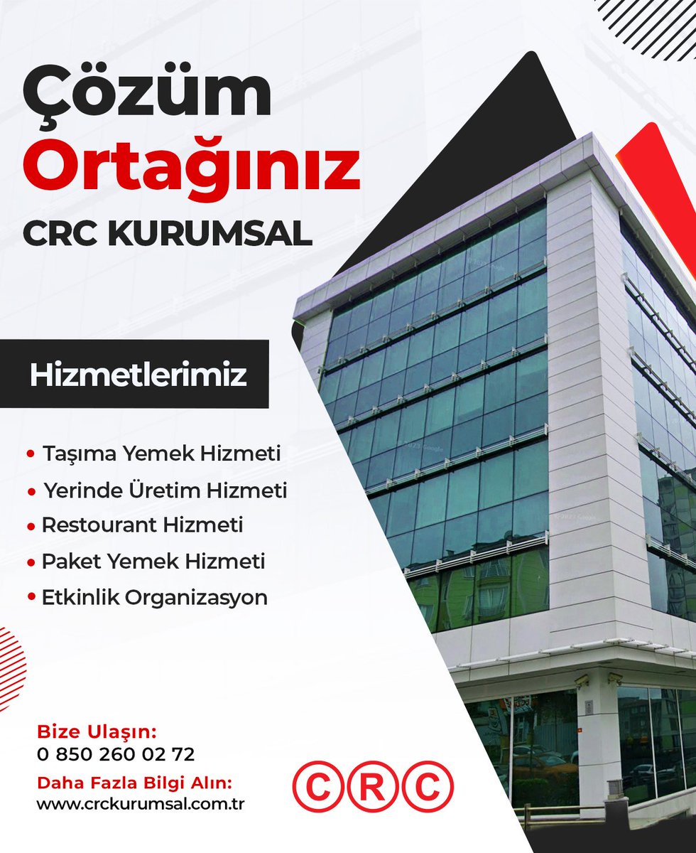 İşiniz büyürken yanınızdayız!
Taşıma yemekten yerinde üretime, restoran ve paket yemek hizmetlerinden etkinlik organizasyonuna kadar tüm ihtiyaçlarınıza tek noktadan çözüm sunuyoruz. CRC Kurumsal — Çözüm Ortağınız.”
#CRCKurumsal #ÇözümOrtağınız #YemekHizmetleri