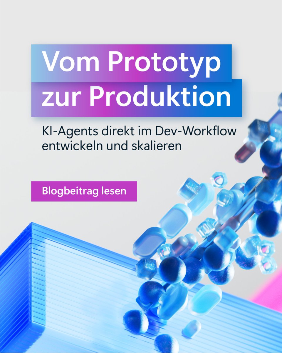 MSDev_AT's tweet image. Angesichts der rasanten Entwicklung von Agenten benötigen Developer Plattformen, die ihren Anforderungen gerecht werden. Erfahren Sie, wie Azure AI Foundry Ihnen dabei helfen kann, schneller zu skalieren: msft.it/6017tj6Fx