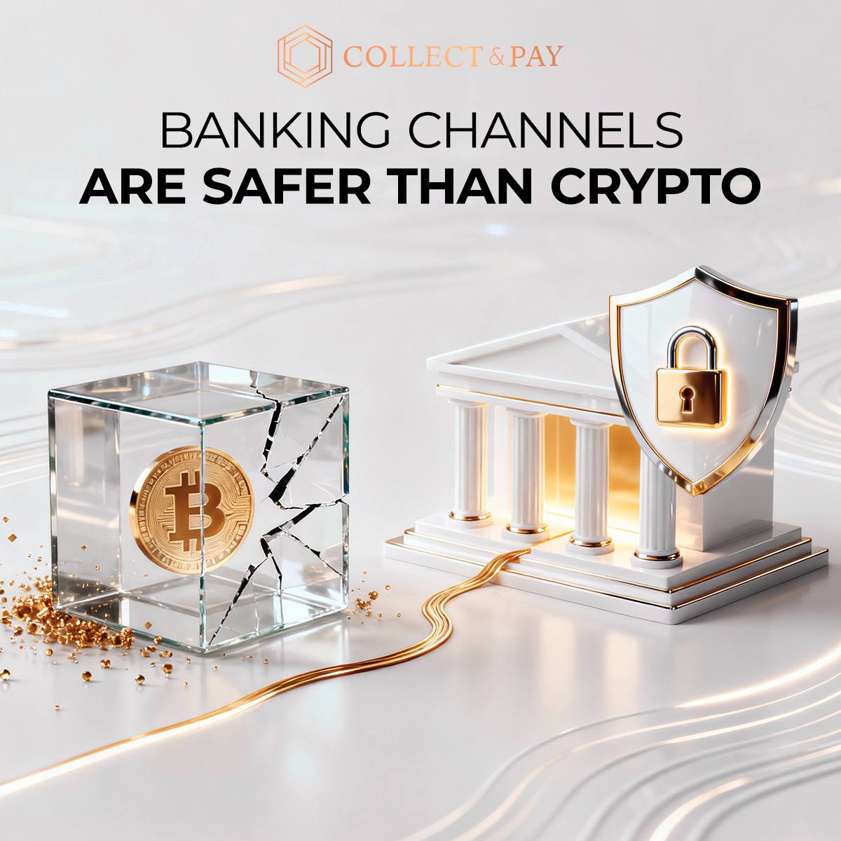 collectnpay's tweet photo. Banking channels are safer than crypto exchanges because they’re licensed, regulated, transparent, predictable, and protect corporate accounts. Collect&amp;Pay works exclusively through licensed banking partners.
https://t.co/yJiO3ZQ2yR https://t.co/z9o8AN0QFn