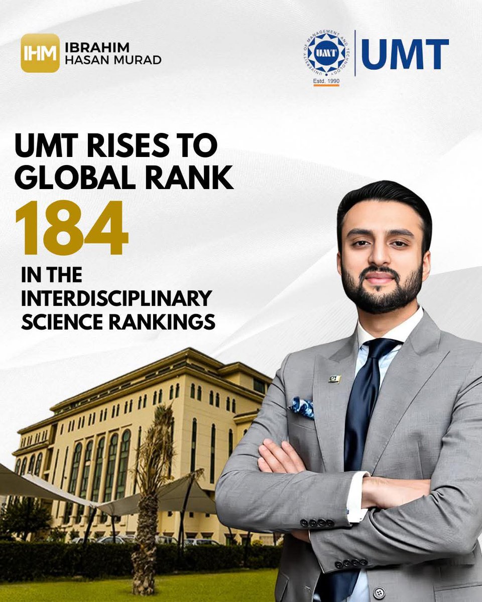Pakistan's Premier General Research University.

1st in Research Quality Amongst Private Sector.

1200+ Impact Factor Publications.

350 PhDs from 40 Countries

30+ Research Journals.

2nd Rank in Nature in Pakistan.

400+ PhDs Graduated.

17 Faculty in Top 2% of Scientist