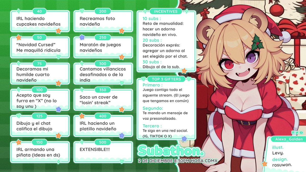 Alexa_Golden_'s tweet image. Este subathon empieza desde mañana y termina en a finales de enero

Espero y me puedan apoyar con el fondo para revivir la camioneta: las maids ya se negaron a empujarla de nuevo, dicen que no está en su contrato🥲😭🥹
#Vtuber #Subathon #VTuberUprising