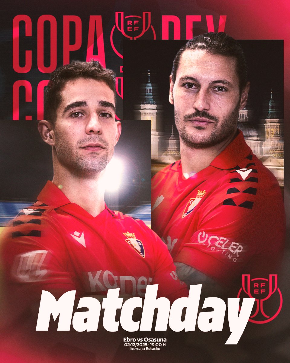 Osasuna's tweet image. MATCHDAY

Día de Copa del Rey.

Día de #EbroOsasuna.