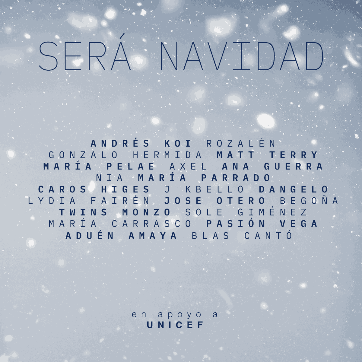 UNICEFCyL's tweet photo. Tienes que escuchar la versión solidaria "Será Navidad" de @blascanto junto con otros 20 artistas. 
Los fondos que se movilicen con las reproducciones de la canción se destinarán a apoyar a la infancia vulnerable.
¡Escúchala! 

https://t.co/QpXxe9YsLy https://t.co/YIlyphP0Fb