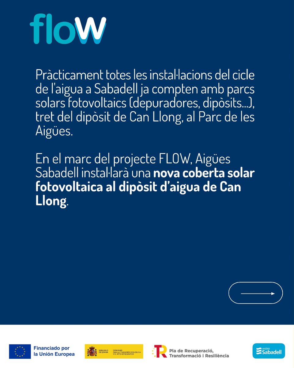 Saps quin dipòsit d'aigua de Sabadell tindrà una nova coberta solar fotovoltaica? ❓

T'ho expliquem! 📑

#FLOWSabadell: eficiència i transparència del cicle de l'aigua per potenciar la resiliència de #Sabadell