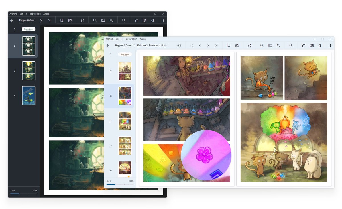 GitHub_Daily's tweet image. 有空的时候喜欢看一些漫画或电子书，但经常遇到不同格式要用不同的阅读器打开，甚是麻烦。

最近在 GitHub 上发现了 OpenComic 这个开源的漫画和电子书阅读器，几乎支持所有常见的格式。

除了支持 JPG、PNG、WEBP 等各种图片格式外，还能直接打开 RAR、ZIP、7Z 等压缩包，以及 PDF、EPUB 文档也能读。…