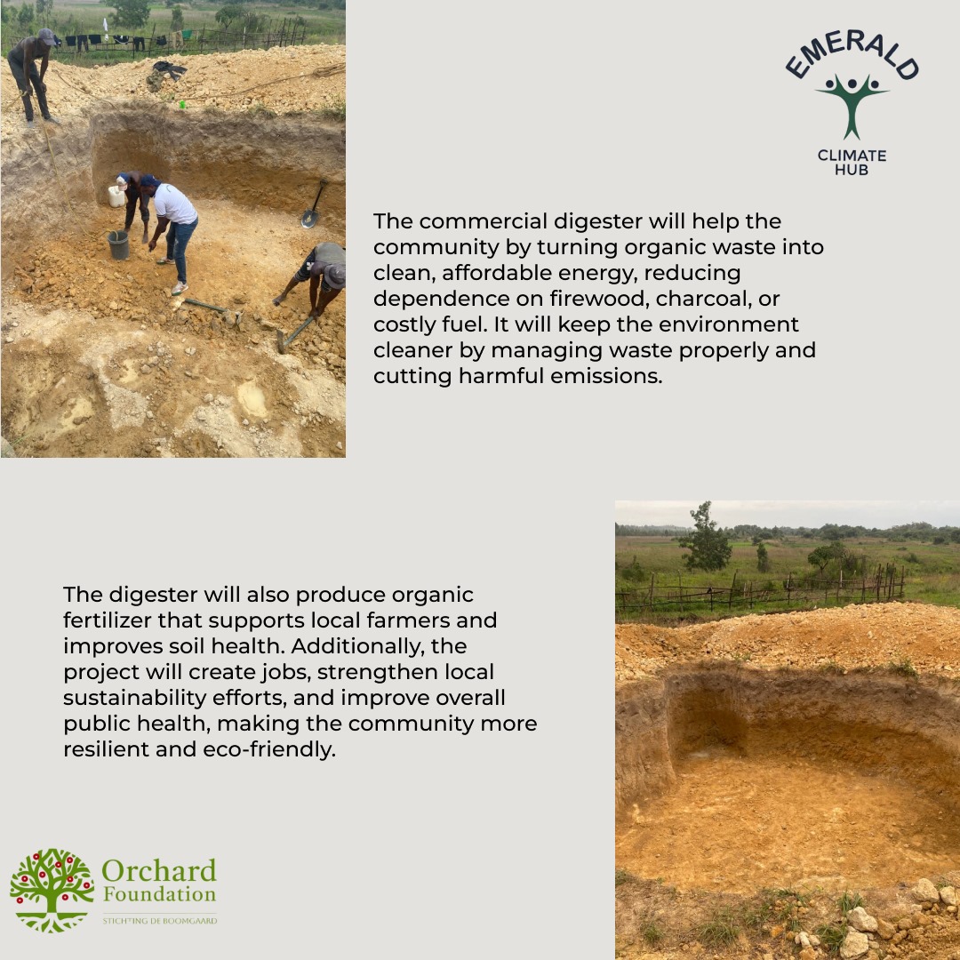 We conducted a site visit for the construction of our commercial digester, which will convert organic waste into clean, renewable energy for the community.

#EmeraldClimateHub #Sustainability #CleanEnergy #Biogas #CircularEconomy #ClimateAction #RenewableEnergy #GreenInnovation