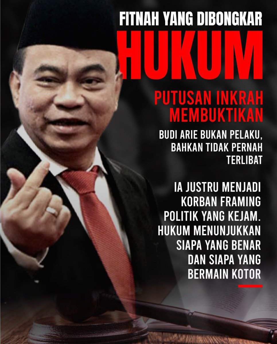 cwkandre's tweet image. Budi Arie difitnah habis-habisan oleh partai mitra judol Hari ini Fakta Hukum Bersih membuktikan semua tuduhan itu nihil Dia adalah sosok yang paling gencar BudiArie Berantas Judol Adil itu ada