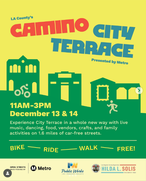 militantangleno's tweet image. Miss #CicLAvia already? Can't wait until 2026? Head over to #CityTerrace in the #Eastside for Camino City Terrace, a 2-day, 1.6-mile #openstreets event on December 13 &amp;amp; 14, from 11 a.m. - 3 p.m. (Yah, both days)! Route is along City Terrace Dr. &amp;amp; Hazard Ave.