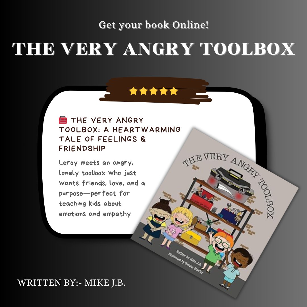 BookKnocks's tweet image. When Leroy brings home the angriest toolbox in the store, he doesn�t expect the magic that follows. Soon new tools join in, and the adventure becomes a lesson in friendship and big emotions. #KidsBook #Storytime #ChildDevelopment #mikejbutler angry-toolbox.co.uk