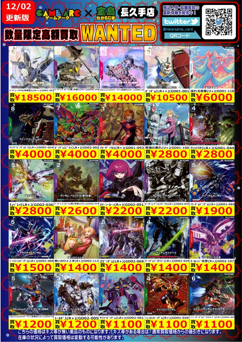 ⭐️数量限定高価買取中!! #ガンダムカード ② 買取枚数に制限がある