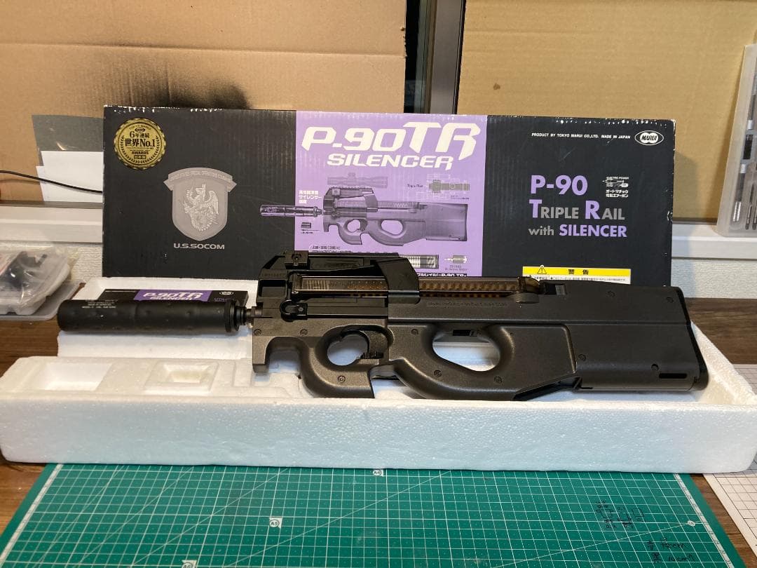 Pin_shooters's tweet image. 【カスタム済みエアガン販売中！】
[FET搭載,調整済み]東京マルイ P90TR

人気のP90に高効率配線＋MOSFETを搭載！
メカボは完全分解・洗浄・グリスアップ済み。ギアのシム調整も施しています。

サバゲーで勝てるエアガンが欲しい人にもおすすめ！

↓詳しくはメルカリで！
jp.mercari.com/item/m41111464…