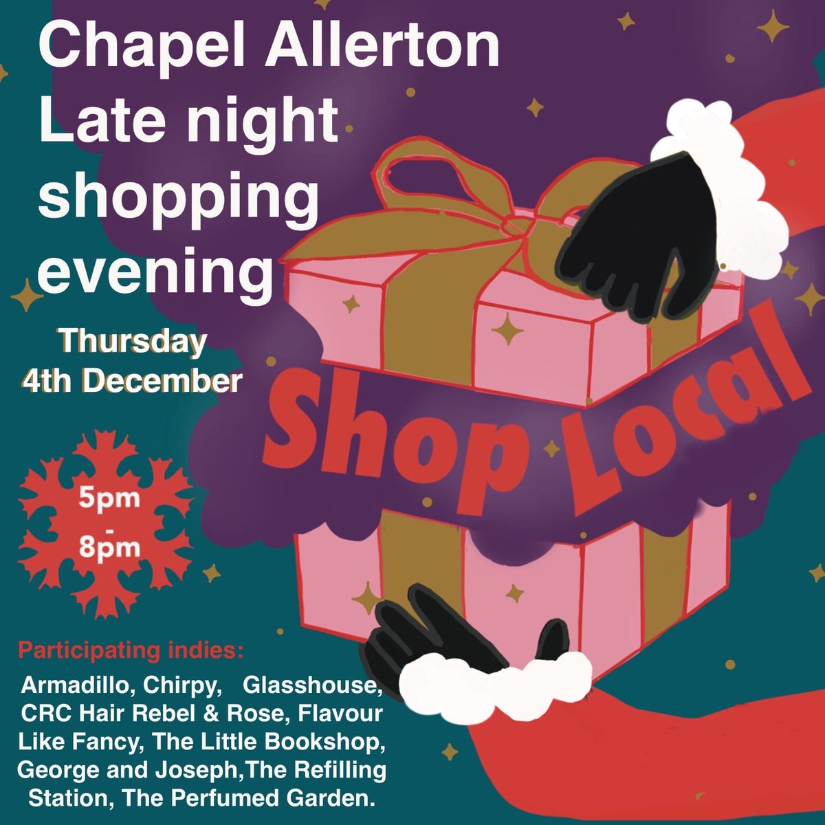 ca_spaces's tweet image. Don&apos;t forget to shop local. Late night shopping this Thursday 4th December......