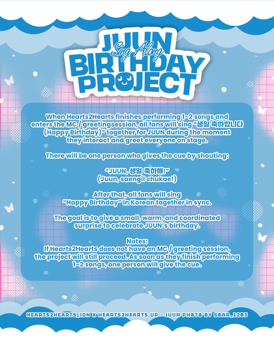 Spotify Wrapped 2025 Juun Birthday Special Project ⭐️ 

「 Handbanner &amp; Sing Along Project
─ by @/hearts2hearts_idn × @/hearts2hearts.up 」

Handbanner will be distributed on-site, &amp; the sing along will follow the cue during the event.

 #JUUN #주은
#Hearts2Hearts #하츠투하츠