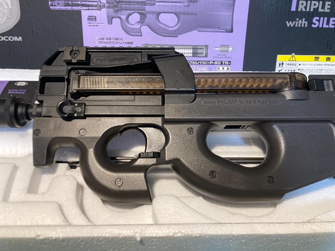 Pin_shooters's tweet image. 【カスタム済みエアガン販売中！】
[FET搭載,調整済み]東京マルイ P90TR

人気のP90に高効率配線＋MOSFETを搭載！
メカボは完全分解・洗浄・グリスアップ済み。ギアのシム調整も施しています。

サバゲーで勝てるエアガンが欲しい人にもおすすめ！

↓詳しくはメルカリで！
jp.mercari.com/item/m41111464…