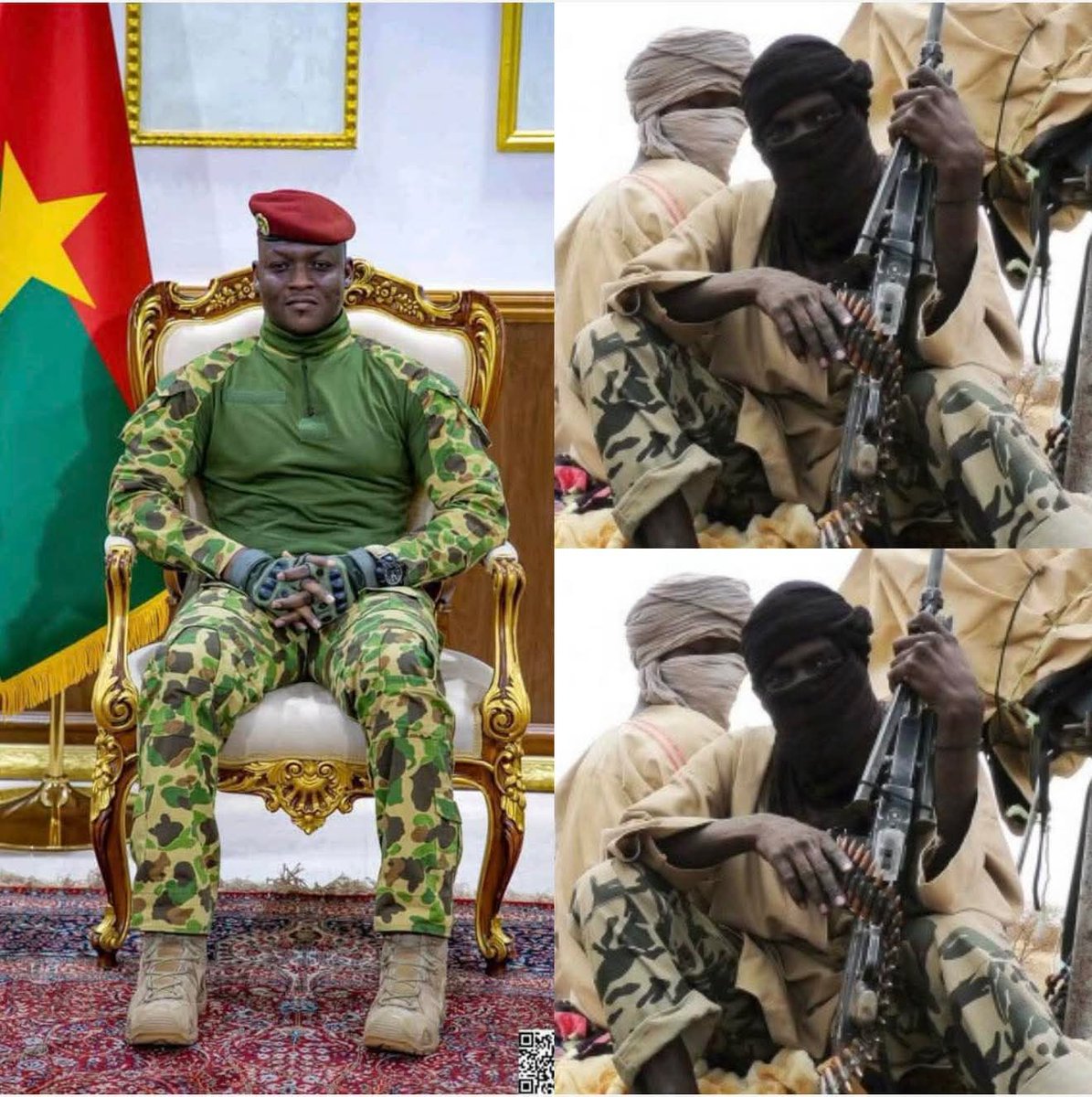 Breaking News 😳😳😳🚨🚨🚨

Ibrahim Traore reveals that Burkina Faso WILL NEVER EVER NEGOTIATE with Terrorists.  It will never happen.  They’ll fight and defeat all of them.  

According to him, when you start negotiations, it never ends, they go and come back for more.  He will