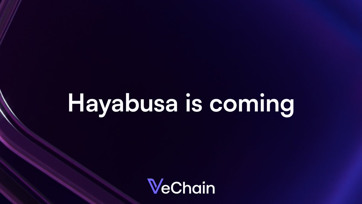 vechainofficial's tweet image. Today&apos;s the day! 

We&apos;re about to go live with our biggest protocol upgrade, ever! 🚀

#Hayabusa marks the start of a new and improved era of decentralization, tokenomics and rewards on $VET.

Are you ready?