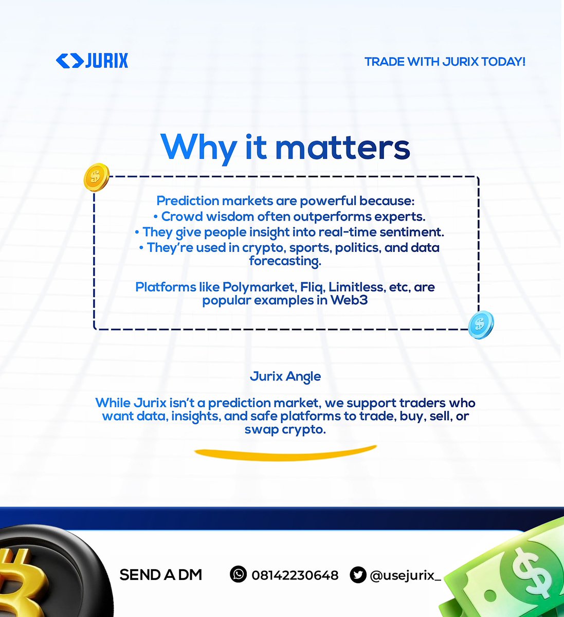 Instead of wasting money gambling, play smarter using prediction markets to turn your opinions about the future into real crypto gains.

Let me show you how to switch from luck based betting to strategic prediction market plays, and why we think you could benefit too.

What