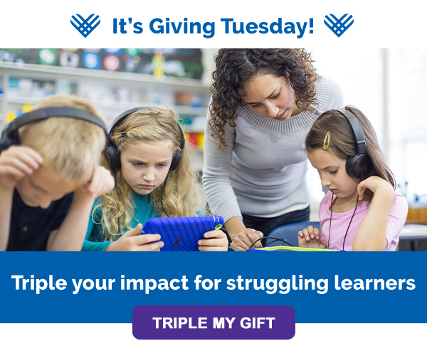 Learning_Ally's tweet image. GIVING TUESDAY: 3X MATCH!

Today only, your donation is matched 3X. Triple your impact and help students unlock the power of reading!

Give Now: bit.ly/45pXFGt

#GivingTuesday #Donate #LearningAlly #Literacy #NonProfit