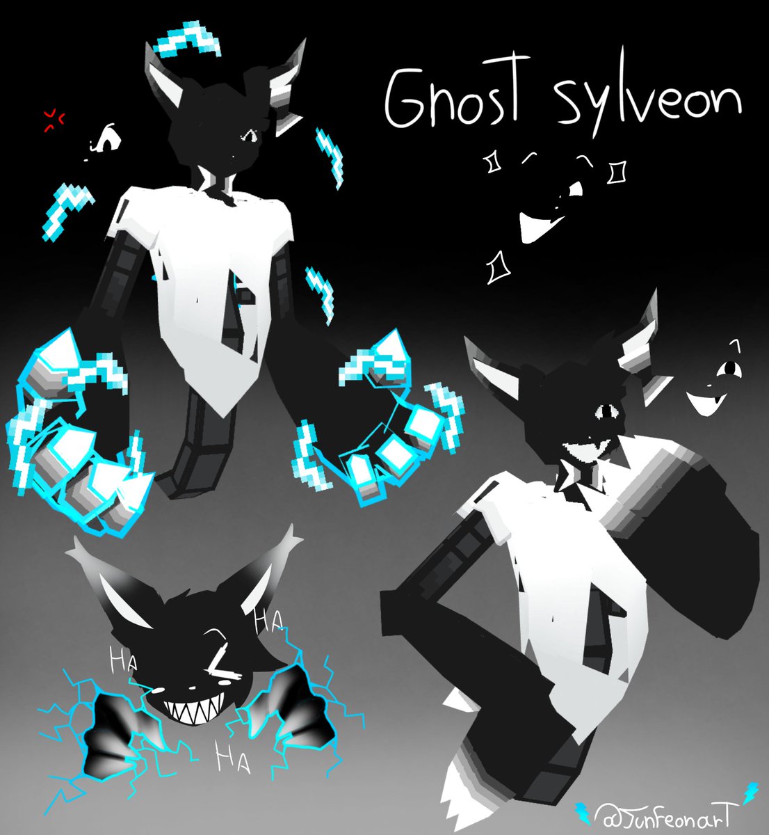 Junfeontheart's tweet photo. Mi zona y su versión Ghost  ❤️🖤

(rts y me gusta apreciado ✨) 

#oc #3d  #Blockbench https://t.co/pLg3bBxwPs