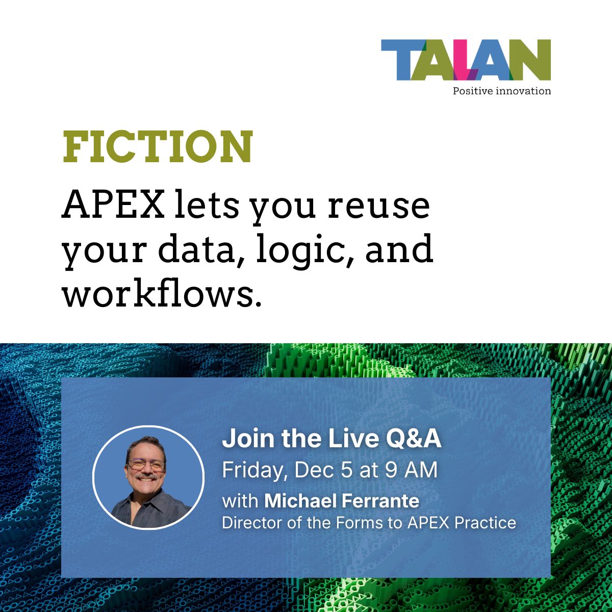 TalanOracleTech's tweet image. Tips and Tricks Day starts with a Fact or Fiction. Let’s see what you think.talan.com/americas/en/re… 
#FormsModWeek #OracleForms #orclapex #Modernization