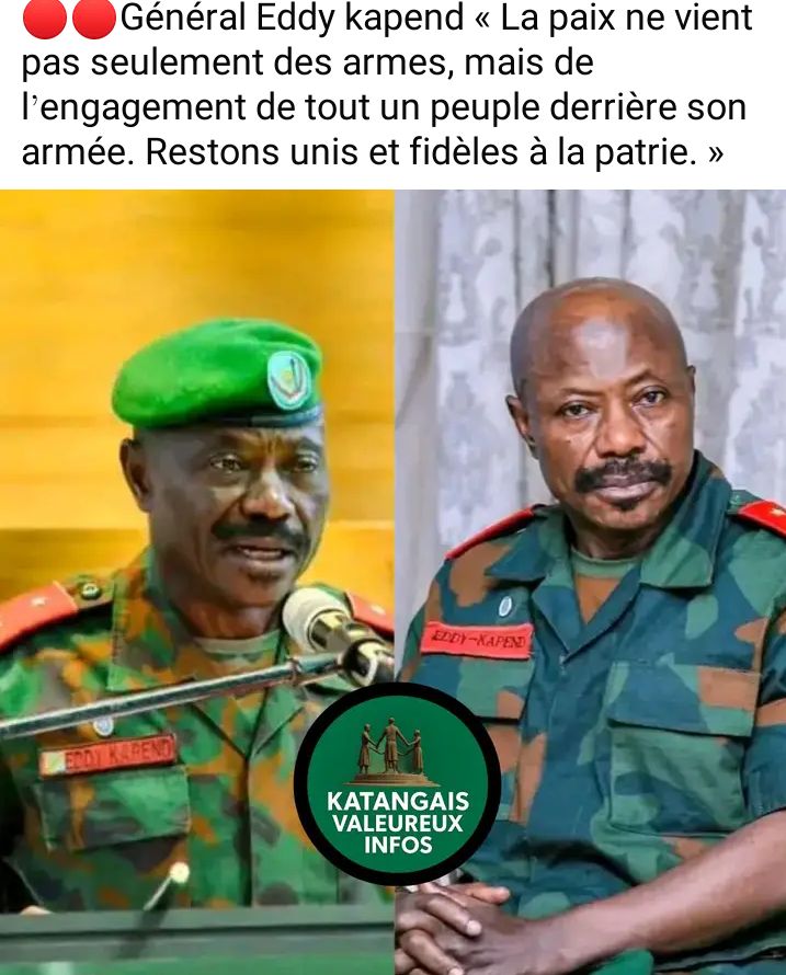 Mon général, il faut toujours mentionner l'auteur sinon, c'est un plagiat !! " La paix ne repose pas uniquement sur les armes ", citation de : mère Teresa et Mahatma Gandi.