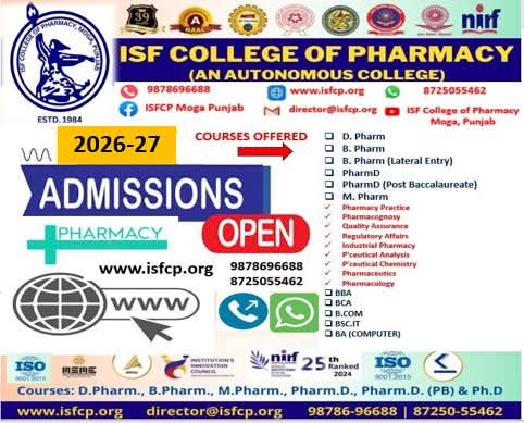 ISF College of Pharmacy Moga Punjab India (@isfcp_84) on Twitter photo 