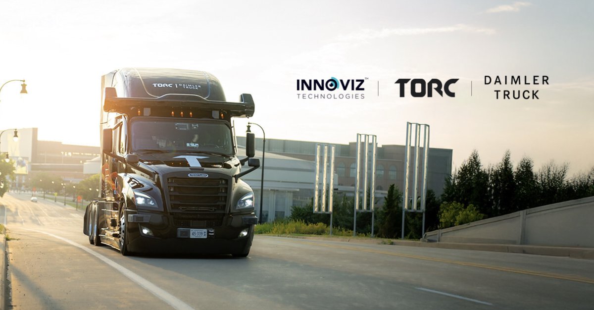 Self_Drive_News's tweet image. . @DaimlerTruck and Torc Robotics have selected Innoviz Technologies to supply short-range LiDAR sensors. The partnership integrates InnovizTwo technology into Freightliner Cascadia trucks for Level 4 autonomous deployment in North America.

👉 selfdrivenews.com/daimler-truck-…