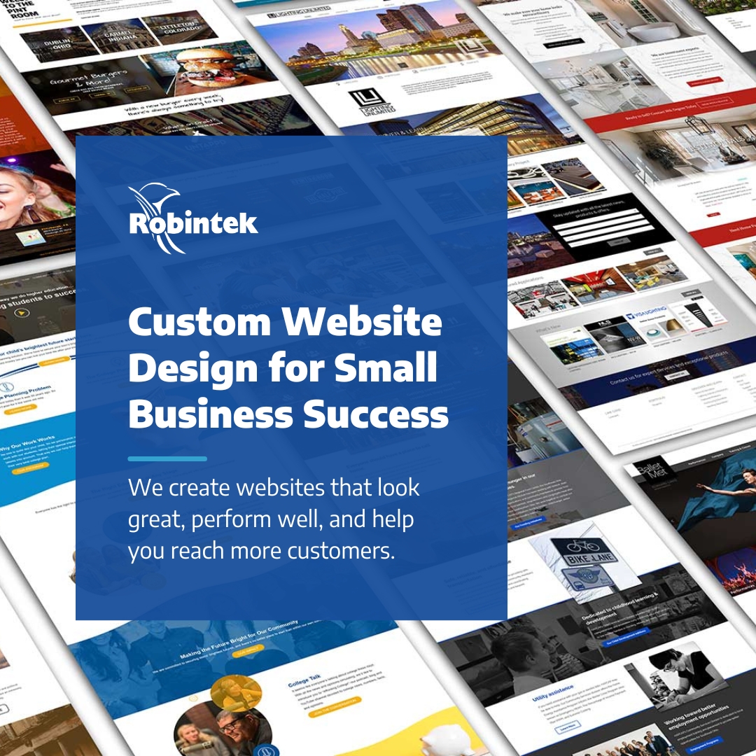 robintek's tweet image. Consumers judge your credibility within seconds of landing on your website. Make that first impression count with a custom-designed, user-friendly, mobile-responsive site built by Robintek.
#CustomWebDesign #SmallBusinessWebsite