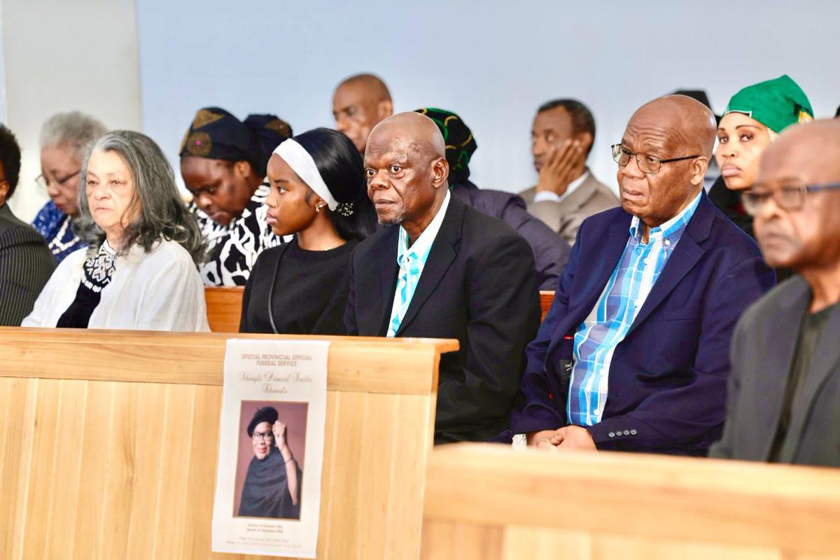 GautengProvince's tweet photo. Today, Premier Lesufi together with @GP_DHS MEC, @TasneemMotara joined the family, friends and mourners at Our Lady of Fatima Catholic Church in Dube, Soweto for a Special Provincial Official Funeral for Promise Sibongile Imelda Khumalo.
Mme Promise, a fearless uMkhonto weSizwe veteran, pioneering Radio Freedom broadcaster and dedicated public servant, her life’s work helped shape a free and democratic South Africa.
From her years in exile to leading roles at SABC Channel Africa, Social Development and Correctional Services, Khumalo’s legacy of service and storytelling endures.
In his remarks Premier Lesufi described Khumalo as “A special citizen who played a meaningful role in the liberation movement and helped shape the future of the country”.