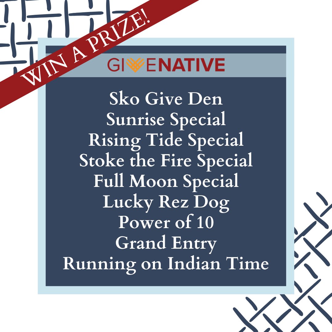 native_ways's tweet image. Prizes are open! 

Your donation right now could help a Native organization secure prize funds! So, be sure to support your favorite Native nonprofits today!  

🔗 shorturl.at/dT4VI  

#GiveNative #NativeNonprofit #SupportNativeLed #IndigenousEveryday
