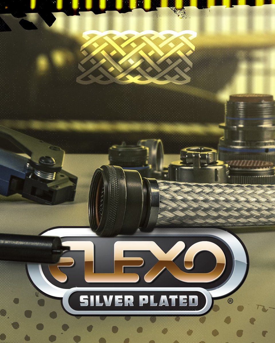 ⚡️ Flexo® Silver Plated: when you need elite shielding AND style. High-conductivity, corrosion-resistant protection that keeps signals clean and performance sharp. Engineered for pros who don’t cut corners. #Techflex #BraidedSleeving #EMIShielding