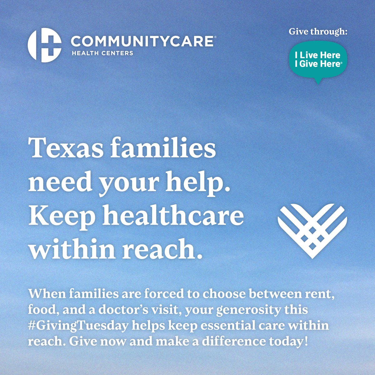CommUnityCareTX's tweet image. 💙 Today is #GivingTuesday! 💙

Your gift directly funds checkups, treatment, and lifesaving care, helping families stay healthy and strong. 

✨ Give now and make a real impact: bit.ly/4pwnHjf

#HealthEquity #CommunitySupport #HealthyATX #CommUnityStrong