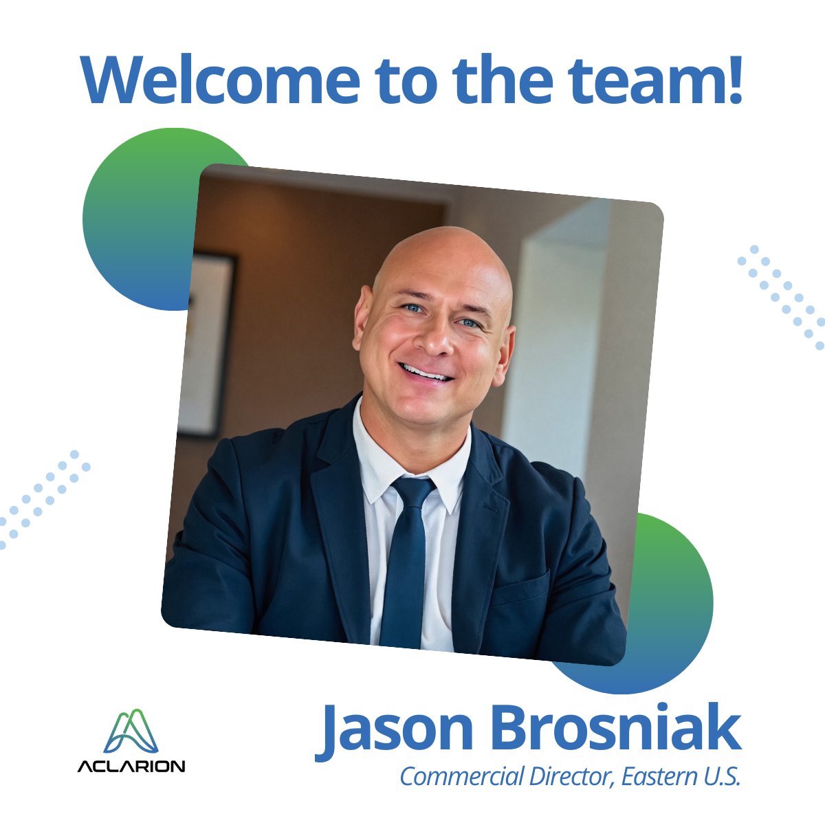 We’re excited to welcome Jason Brosniak as Aclarion’s new Commercial Director, Eastern U.S.! He joins at a pivotal time as we expand adoption of Nociscan and deepen payer engagement. 

Join us in welcoming him to the team! bit.ly/44JyHkB $ACON #PainManagement