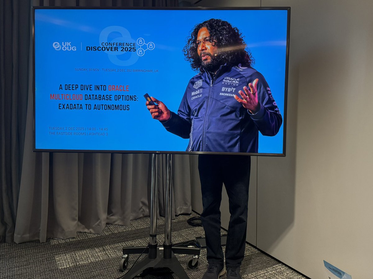 RonEkins's tweet image. A Deep Dive into Oracle Multicloud Database Options: Exadata to Autonomous @UKOUG @oracleace 
 #ACED