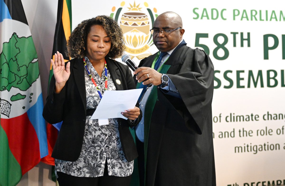 The Speaker of the National Assembly of Seychelles Hon. Azarel Ernesta, officially took her Affirmation of Adherence before the Southern African Development Community Parliamentary Forum (SADC PF) Plenary Assembly on Tuesday 2nd December 2025, marking a significant milestone in