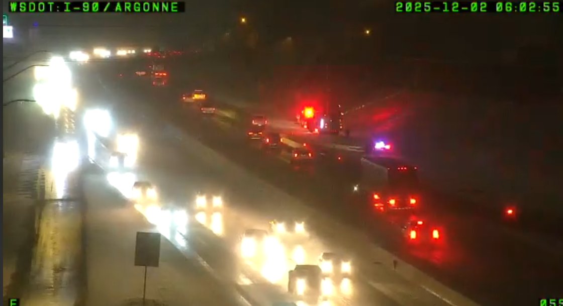 There are quite a few crashes, spin outs and rollovers on I-90 this morning. Here is a look at WB I-90 near the Argonne exit. 

Please be careful as you are heading out this morning. 

<a href="/kxly4news/">4 News Now</a> #GMNW