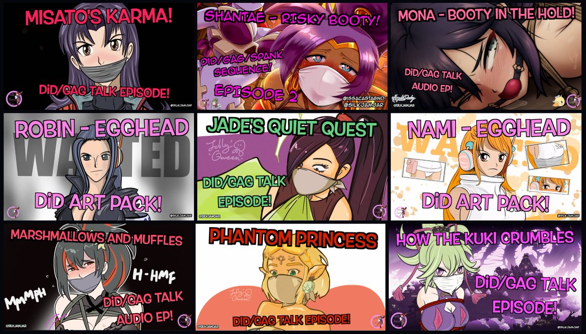 Silkjamjar's tweet photo. NOVEMBER WRAP UP!

A boat load of episodes and story packs available over on you know where (lin/k in b(i)o!), plus brand new releases coming this month!

By supporting my work, you help actual human creatives do their thing, and THAT is beyond important these days! Thank you! https://t.co/kB56kKNwQi
