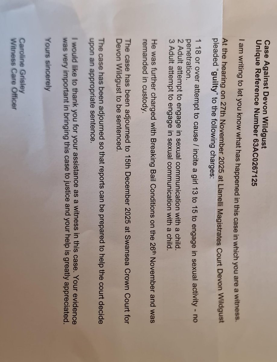 DAVID WILDGUST - REMANDED!

My team on Predator Awareness carried out a sting on David Wildgust.

I can now confirm he has been remanded into custody after breaching his bail conditions.

I would like to thank Red Rose UK who also attended the sting with us.

Team work 👌