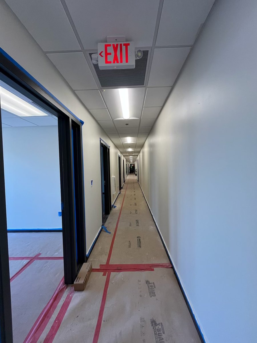 DrywallElements's tweet photo. Hallways, breakroom and office space progress work at a manufacturing company warehouse in the Greater Orlando area.  https://t.co/0hZWONqO1R https://t.co/SGUTkfyatv