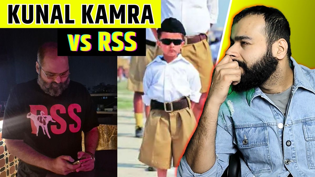 pulkitnpc's tweet image. Watch full video on YouTube:

youtu.be/v7ZeCaim8sQ

Reply To Kunal Kamra On The RSS T-Shirt Controversy | कुणाल कामरा की टीशर्ट से संघ आहत? Pulkit Tyagi

#kunalkamra #rss #bjp