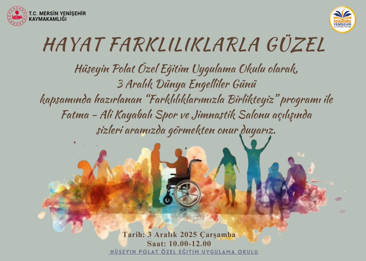 𝟑 ⒶⓇⒶⓁⒾⓀ Farkındalık için buluşuyoruz. Her adım, birlikte daha güçlü✨
<a href="/tcmeb/">Millî Eğitim Bakanlığı</a> <a href="/MebOrgm/">Özel Eğitim ve Rehberlik Hiz. Genel Müdürlüğü</a> 
<a href="/MersinValiligi/">Mersin Valiliği</a> <a href="/valiatillatoros/">Atilla Toros</a> 
<a href="/Muhammed0744/">Muhammed ÖZDEMİRCİ</a> <a href="/MersinMEM/">Mersin İl Millî Eğitim Müdürlüğü</a> <a href="/yenisehirmem_33/">Yenişehir İlçe Milli Eğitim Müdürlüğü</a> <a href="/BilgeKeless/">Bilge Keleş</a>