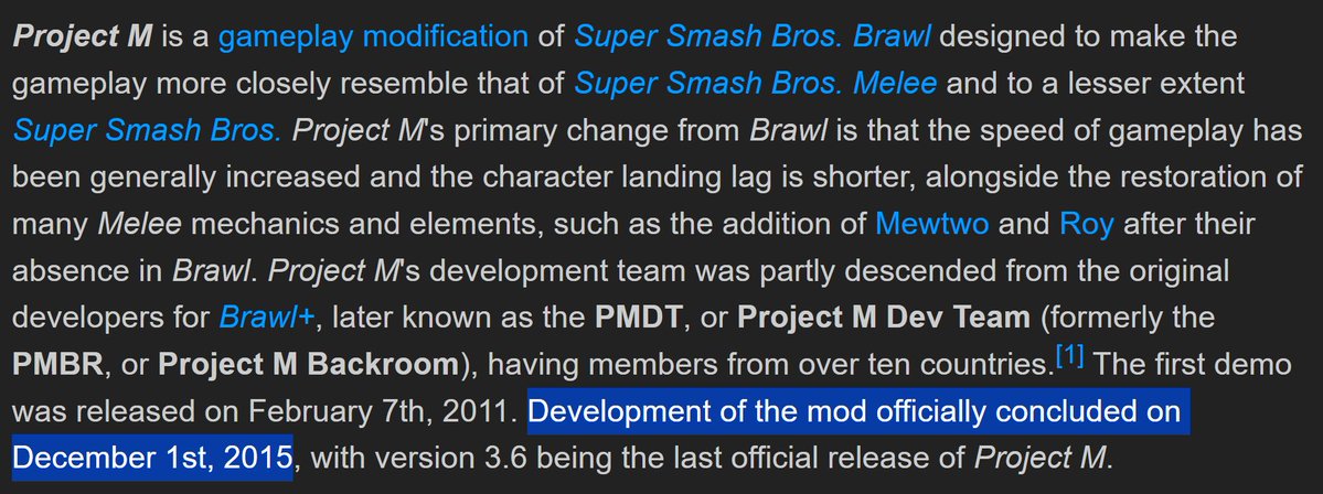 This happening on the 10th anniversary of Project M's shutdown is fucking insane