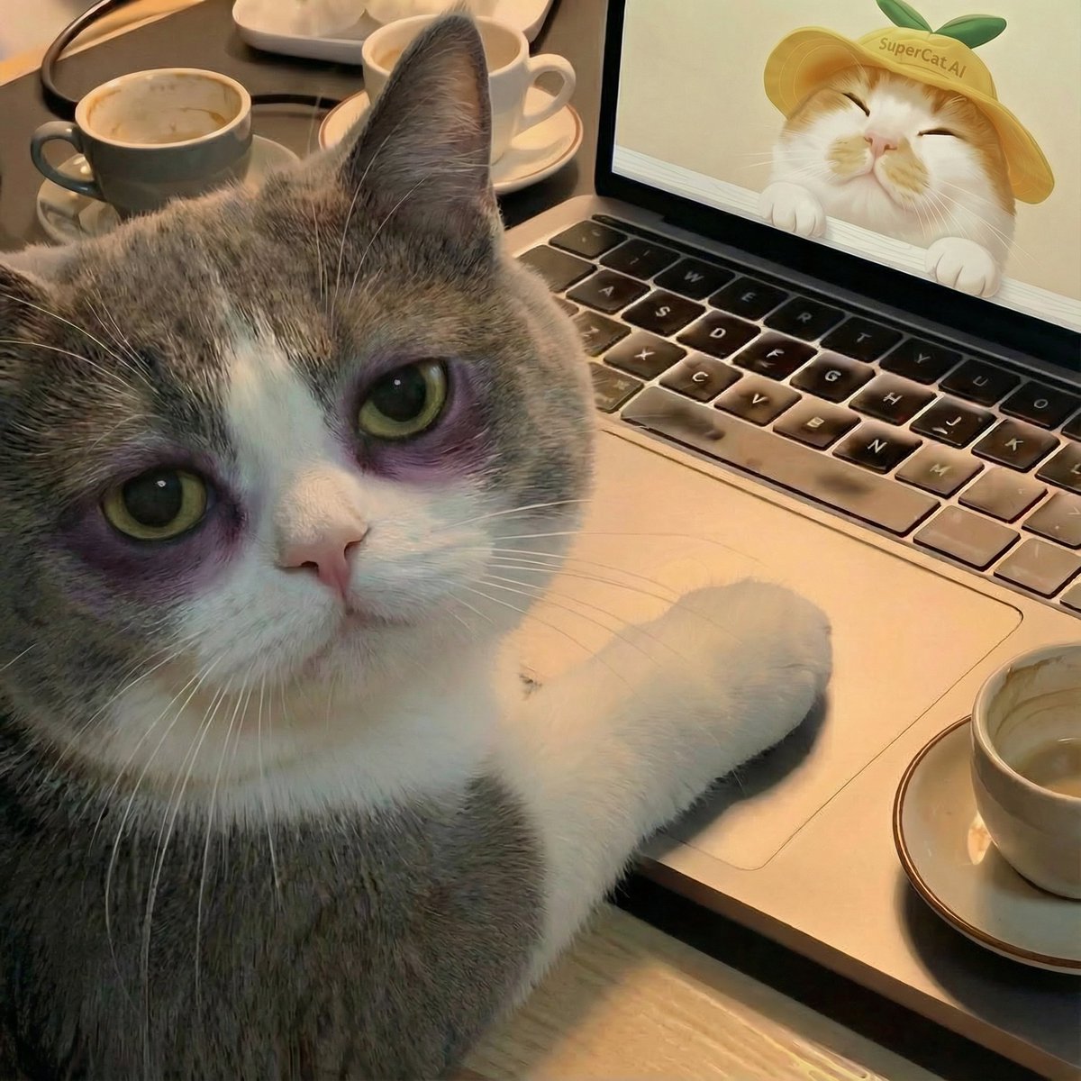 SuperCat_AI's tweet photo. Current status of the dev team: Caffeinated and slightly delirious. ☕️😵‍💫 We are burning the midnight oil to get the Beta ready for you all. 

It’s getting soooo close! Hang tight just a little longer! 

#SuperCatAI #BetaTesting #gamedev #indiedev #catslife #catsgram https://t.co/tME5Vad5r3