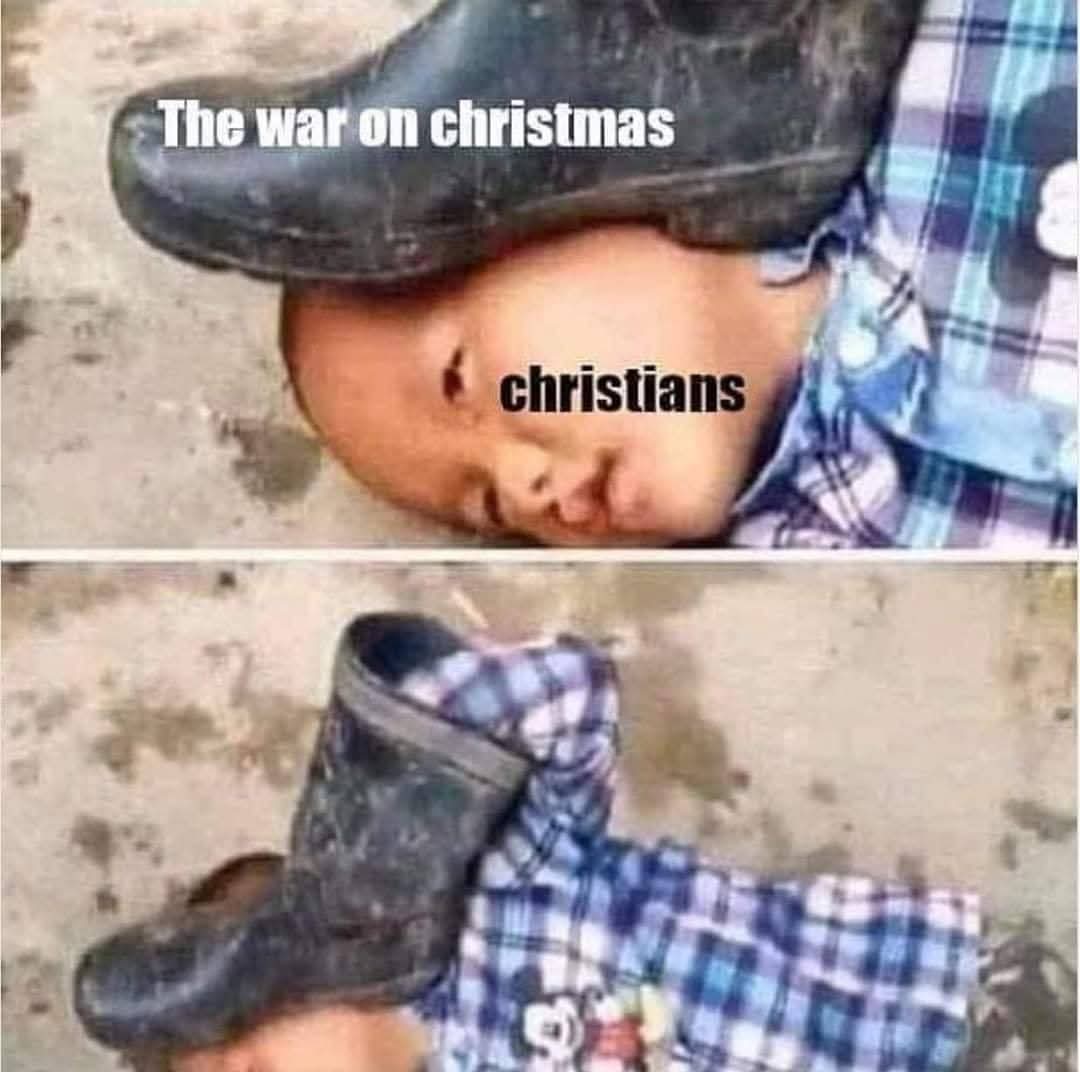 <a href="/MAGAVoice/">MAGA Voice</a> The imaginary war on Christmas must have been so traumatizing.

Happy Holy Days Retardationist.