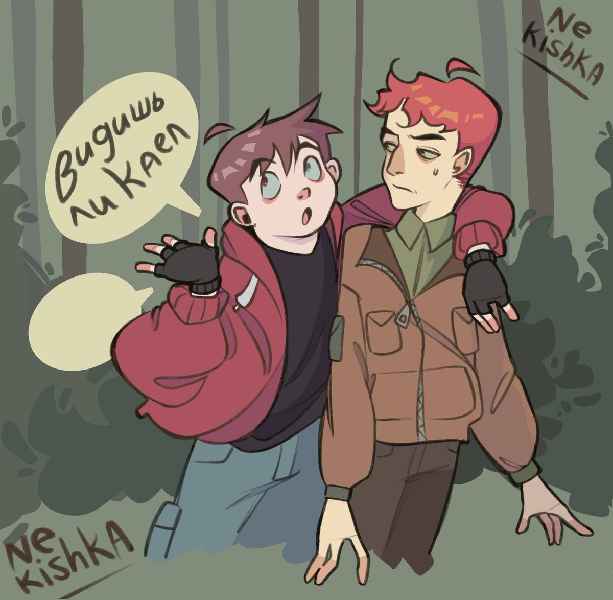 thats art for my ff (which hasn't even come out yet) but  whatever  #kyman #southpark #nekishka #art #kyle #cartman #ship